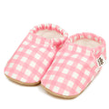 Pink Striped Soft Sole Baby Moccasins