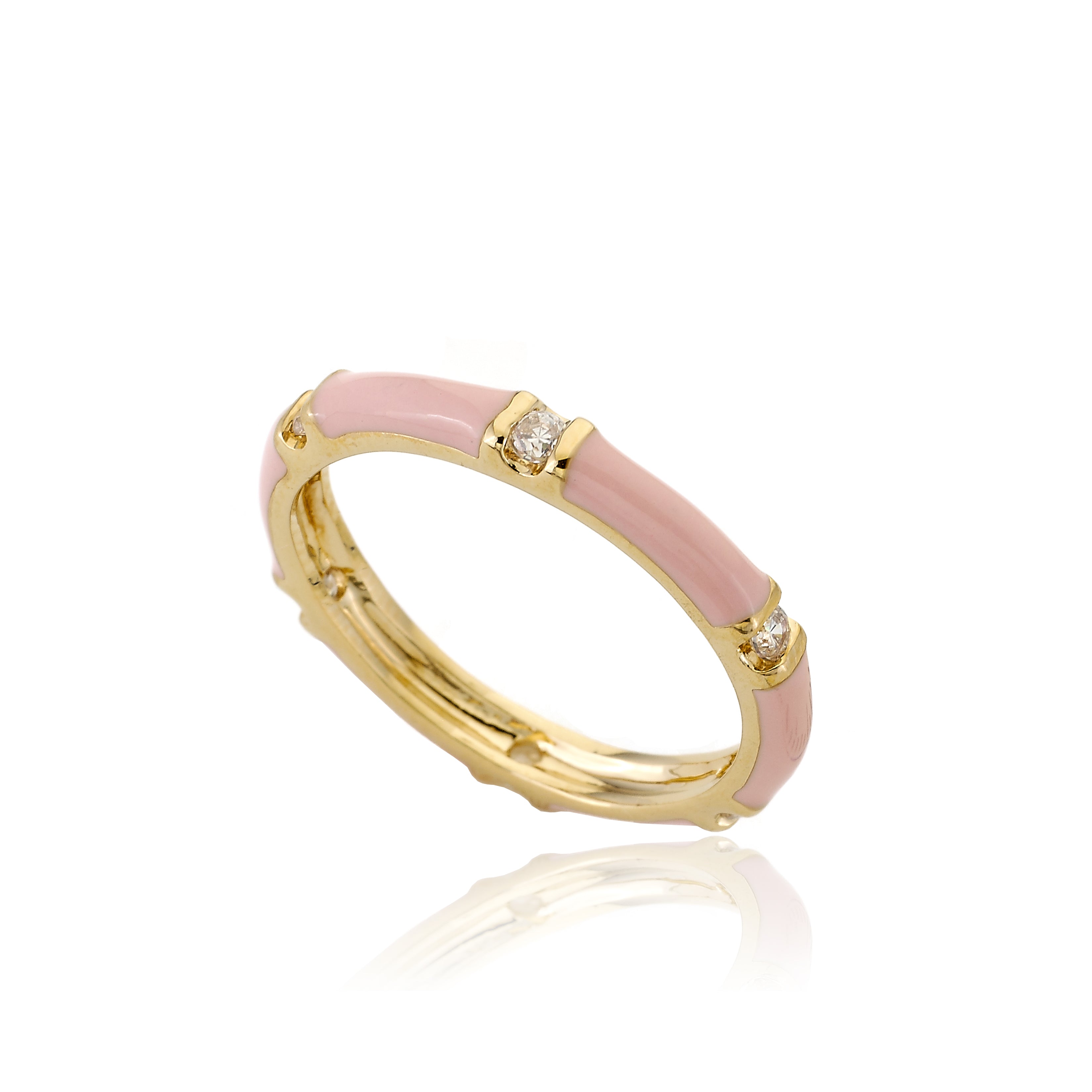 STACKABLE STUNNERS Enamel & Cubic Zirconia Thin Ring