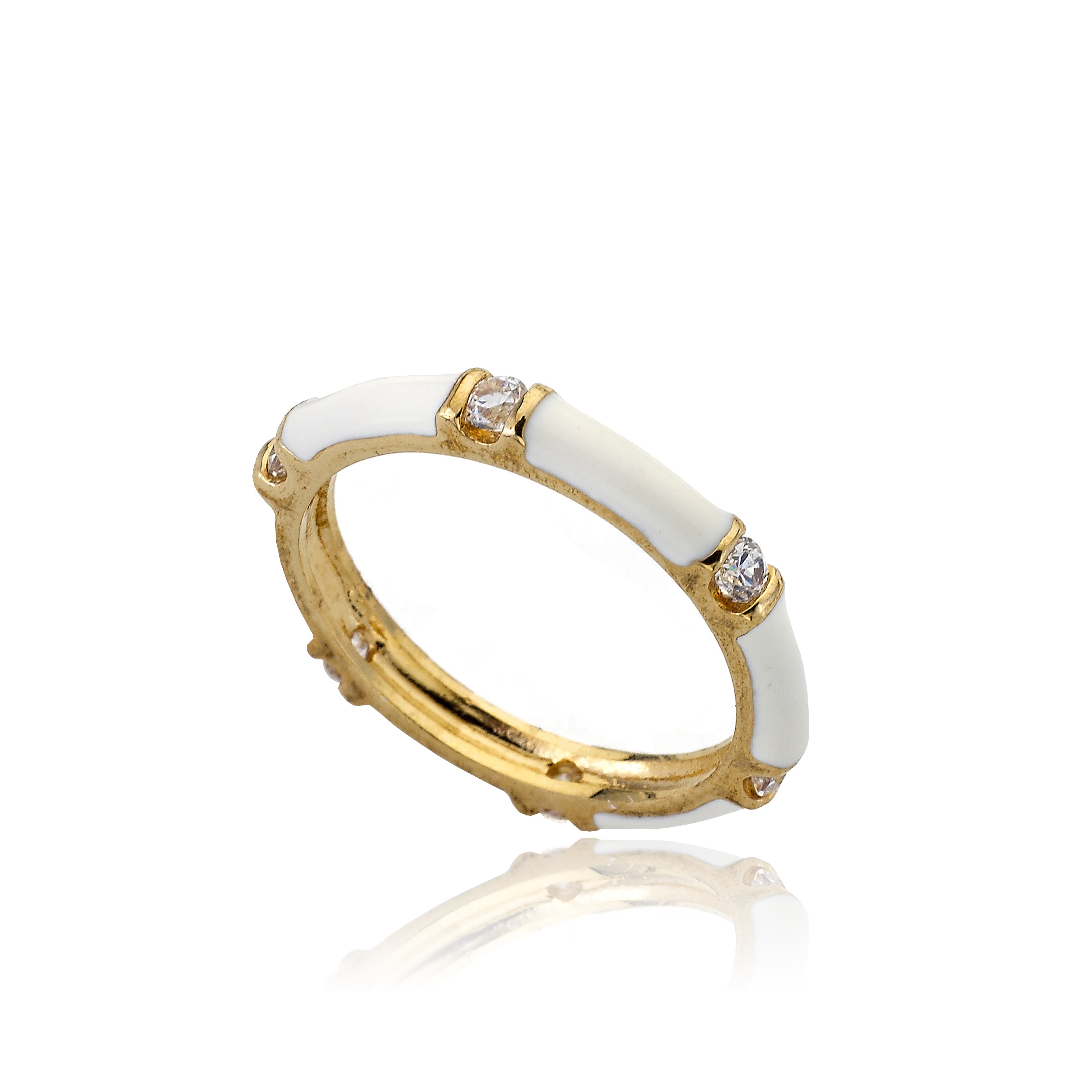 STACKABLE STUNNERS Enamel & Cubic Zirconia Thin Ring