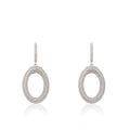 Micro Pave Rhodium O Shaped Earrings