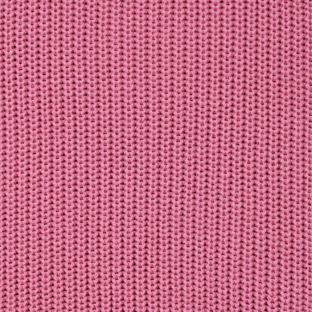 Classic Knit Baby Sweater in Rose Pink