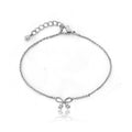 Sam K Rhodium Bow Bracelet