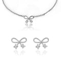 Sam K Bow Earring Necklace Set