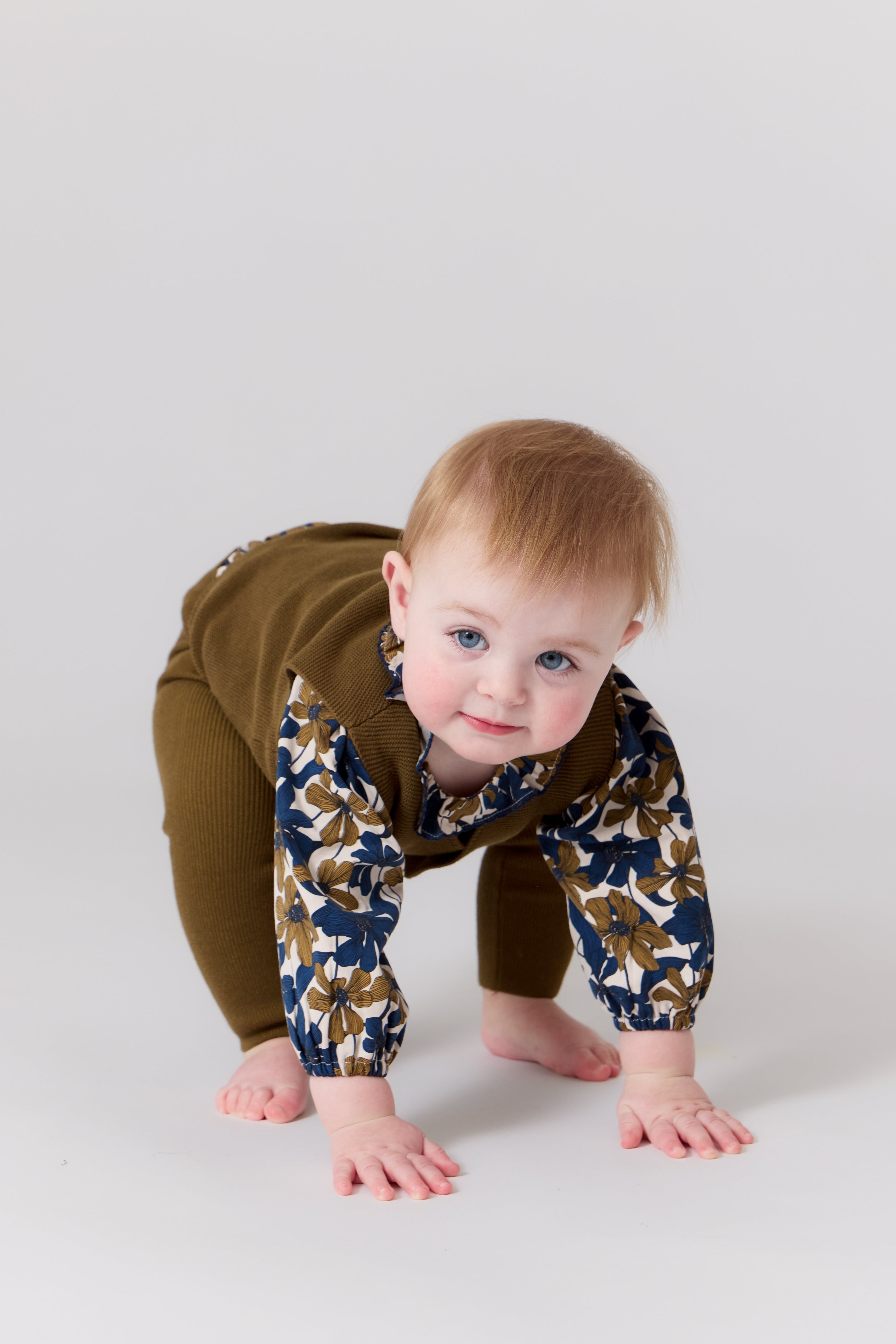 Nola Floral Blouse - Mustard