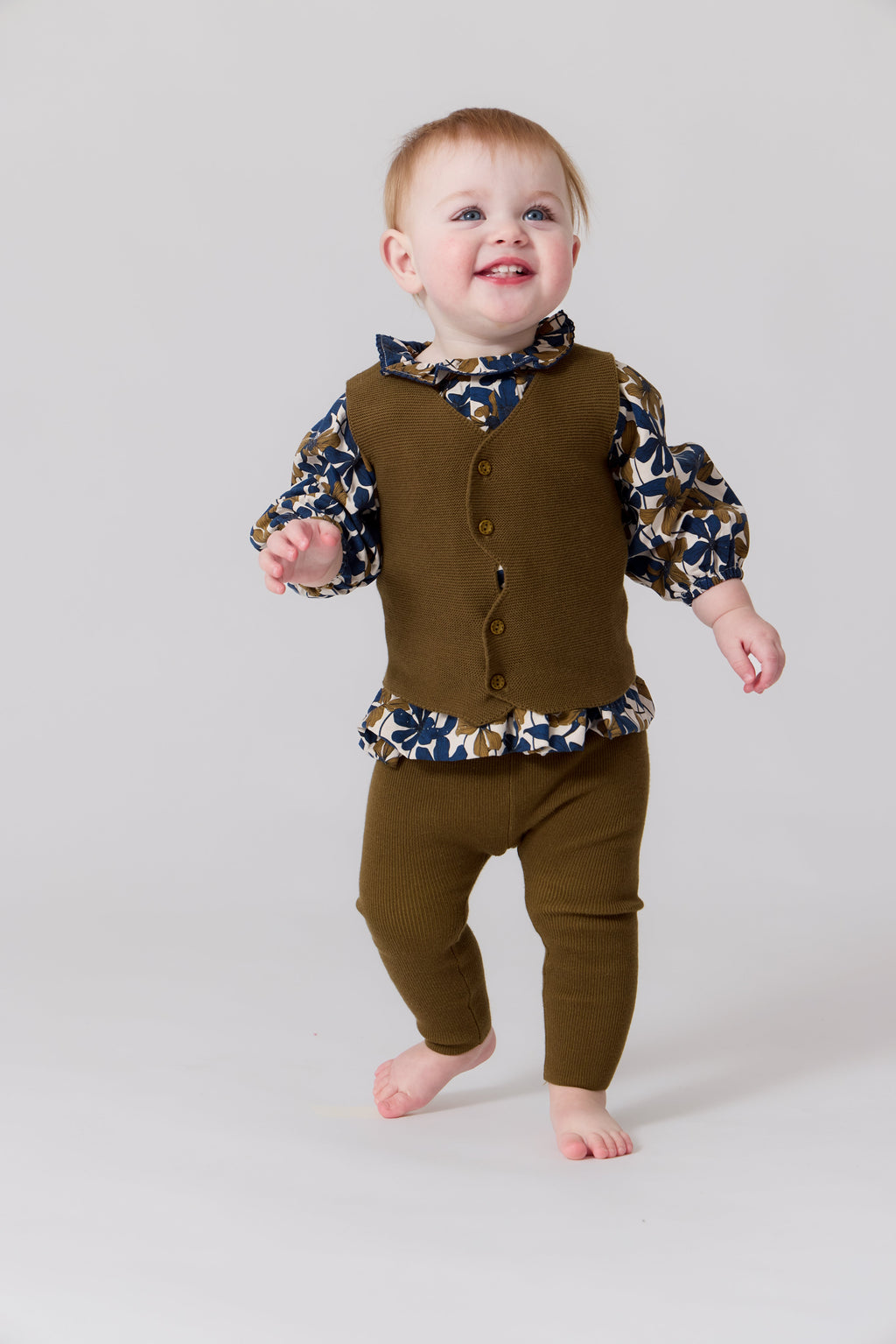 Nola Floral Blouse - Mustard
