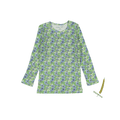 The Printed Long Sleeve Tee - Pansy