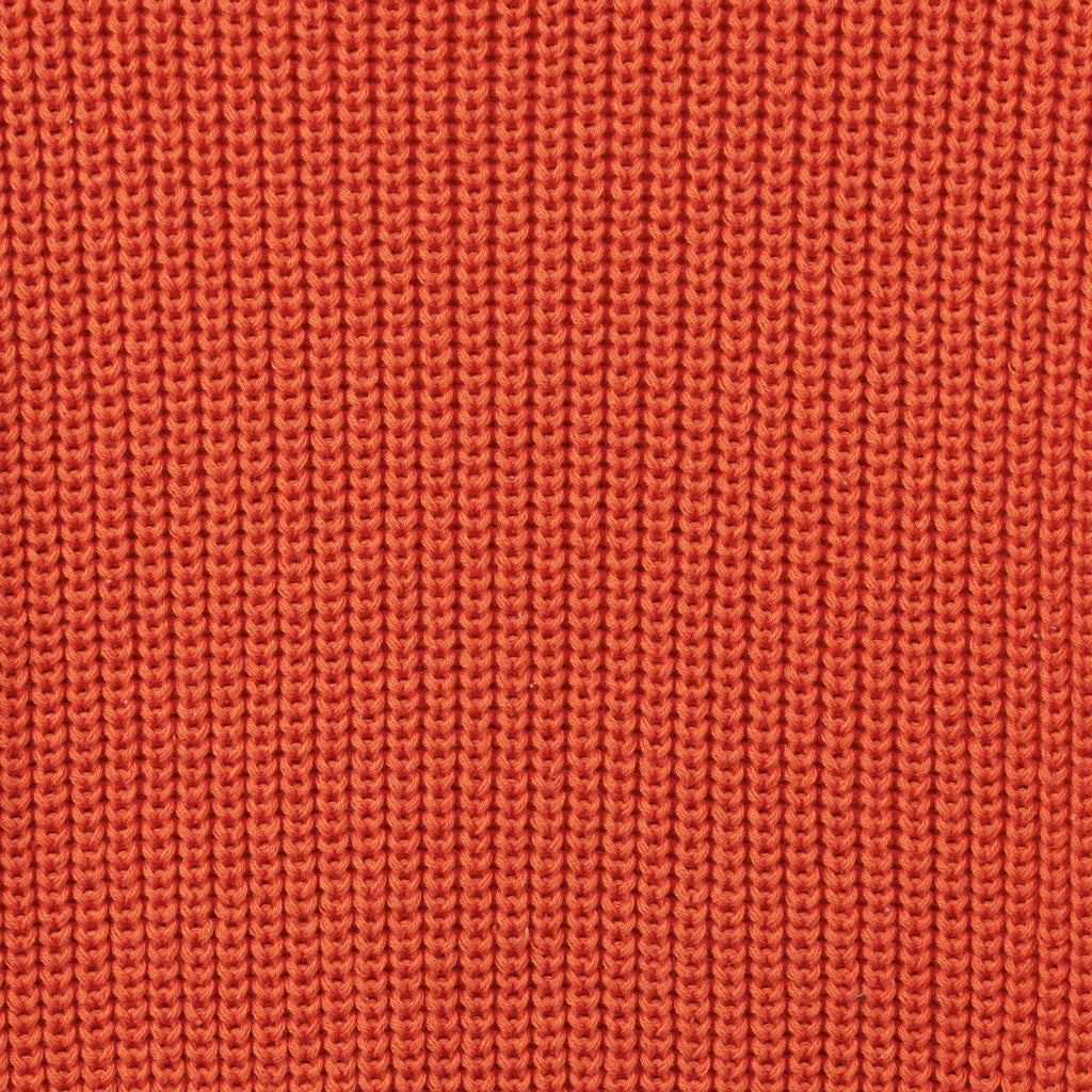 Classic Knit Baby Sweater in Orange Rust