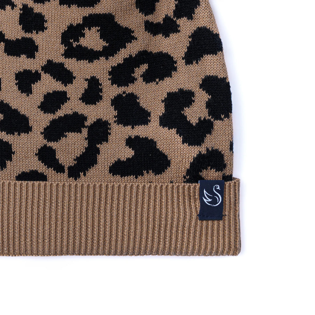Leopard Baby Knit Beanie