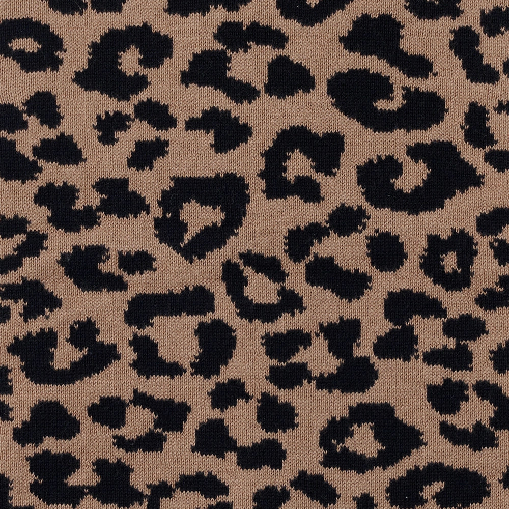 Leopard Baby Knit Playsuit