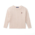 Classic Cable Knit Baby Sweater in Beige