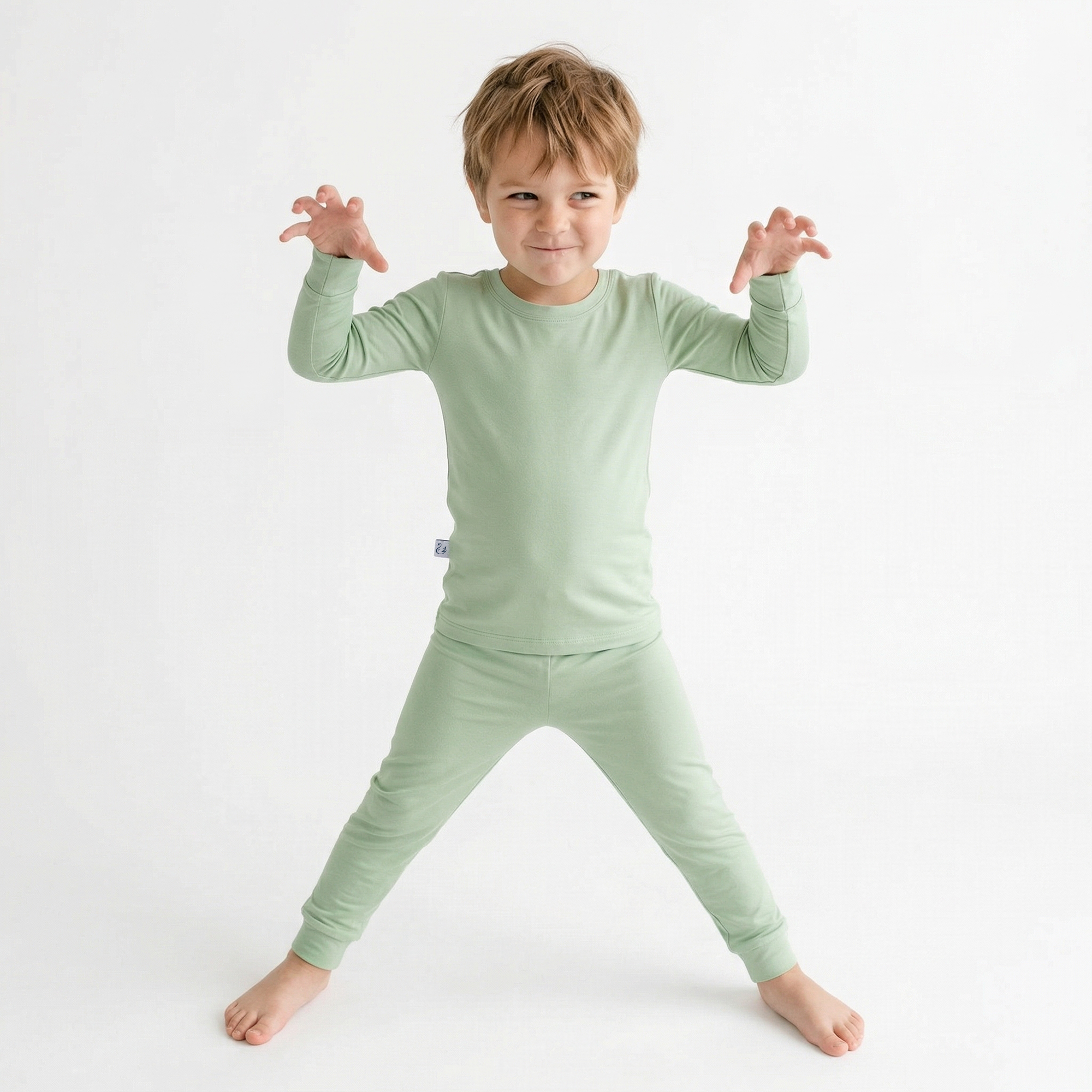 Sage Green Long Sleeve Bamboo Pajama Set