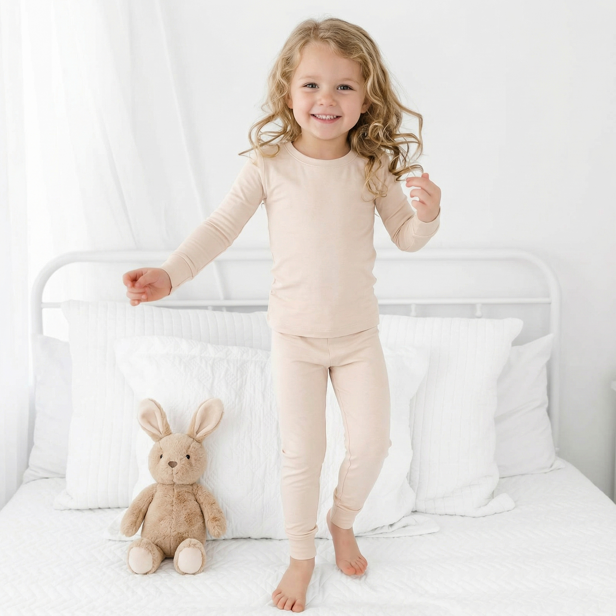 Sand Long Sleeve Bamboo Pajama Set
