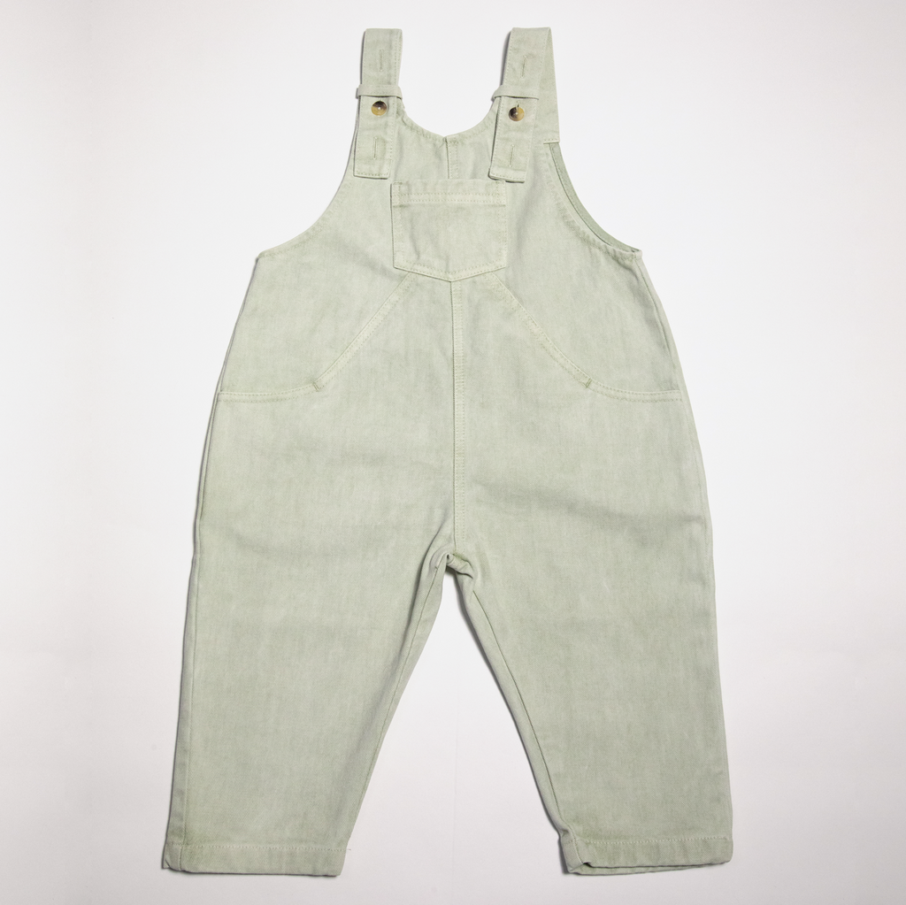 The Oversized Denim Dungaree Kids | Mineral Dyed