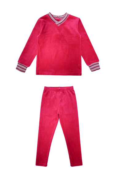 Striped cuff pajamas