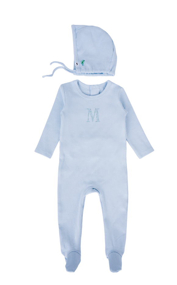 Embroidered M footie