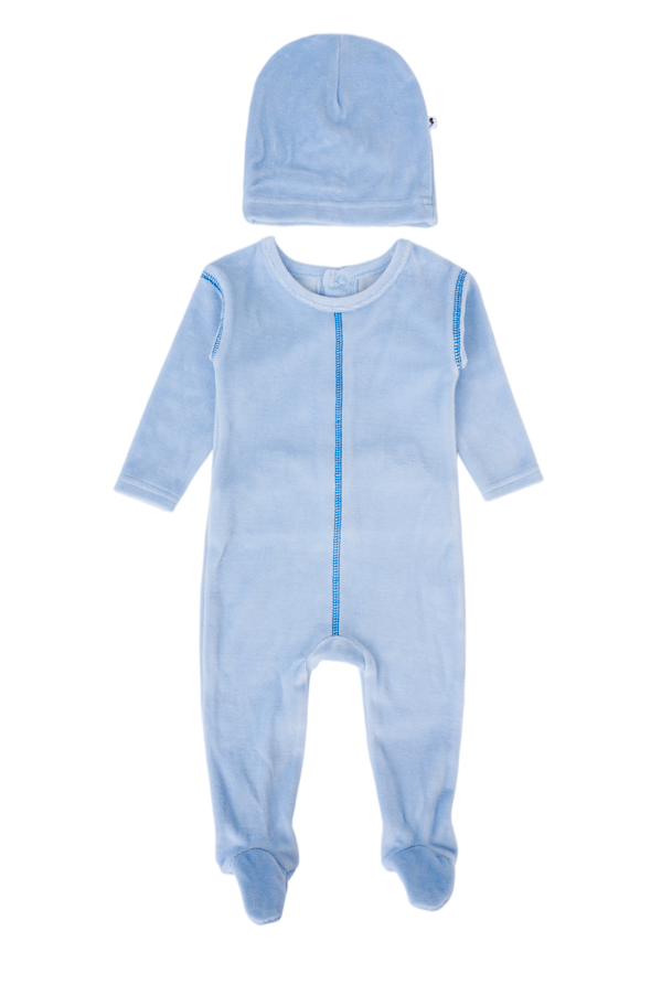 Outside stitch footie