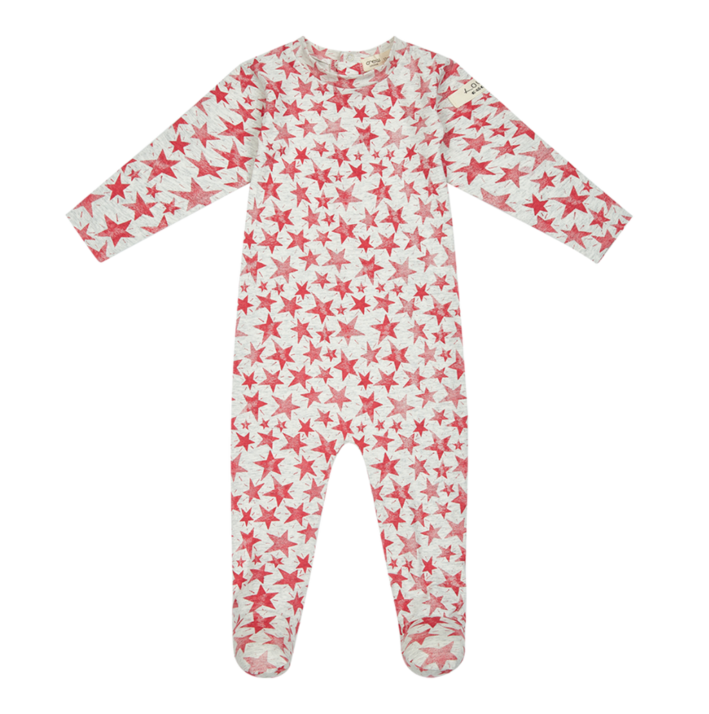 Sienna Star Footie - Pink