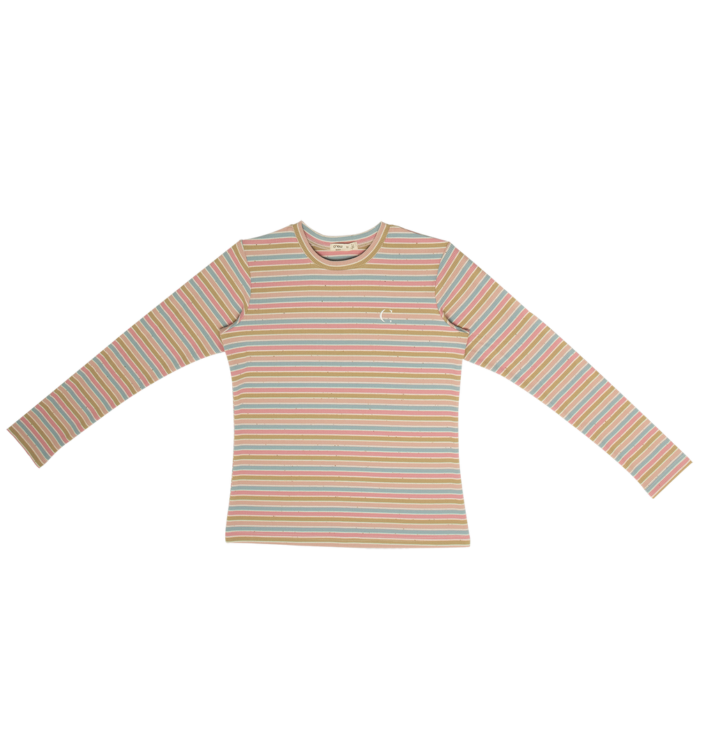 Leora Stripe Tee - Pink