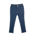 Pull-On Washed Jean Pants - Blue