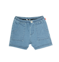 Pull-On Washed Jean Shorts - Light Blue