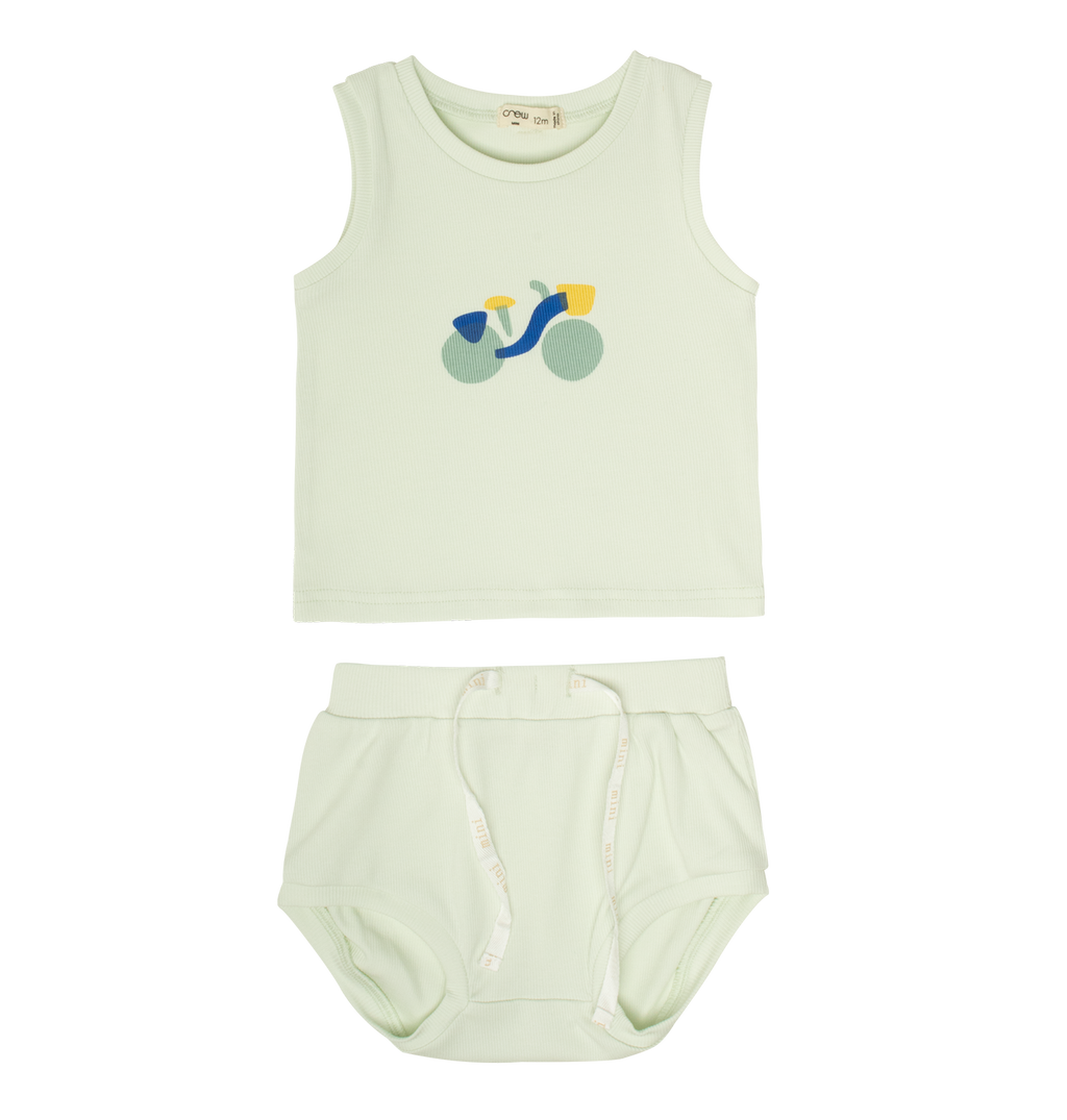 Lynn Bib Tank Set - Mint