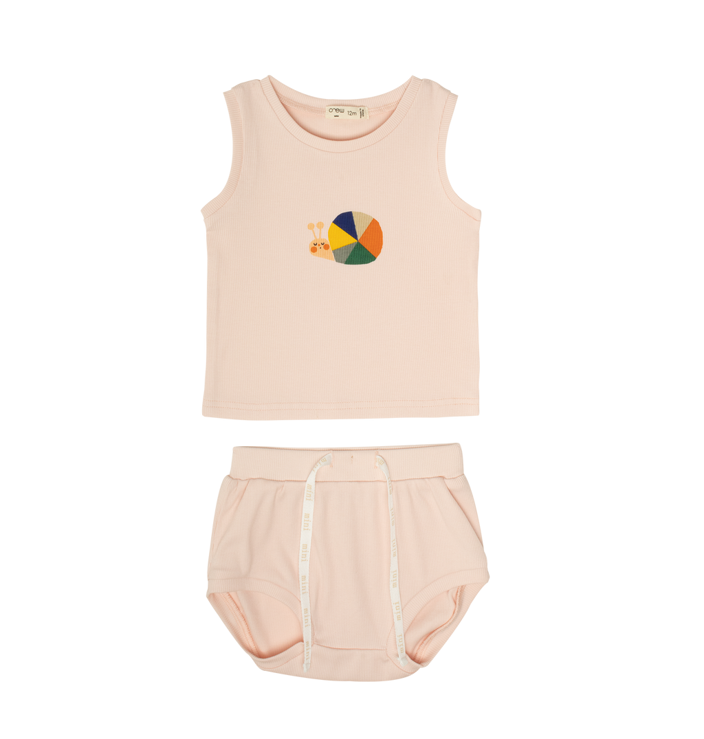 Lynn Bib Tank Set - Pink