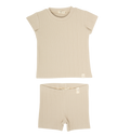 Mila Short Rib Set - Taupe