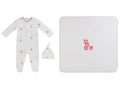 Baby Blocks Footie 3PC Set - White Red