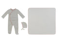 Textured Knit Wrap Footie 3PC Set - Coral