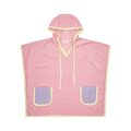 Colorblock Terry Poncho - Pink