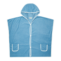 Pier 13 Piped Terry Poncho - Blue
