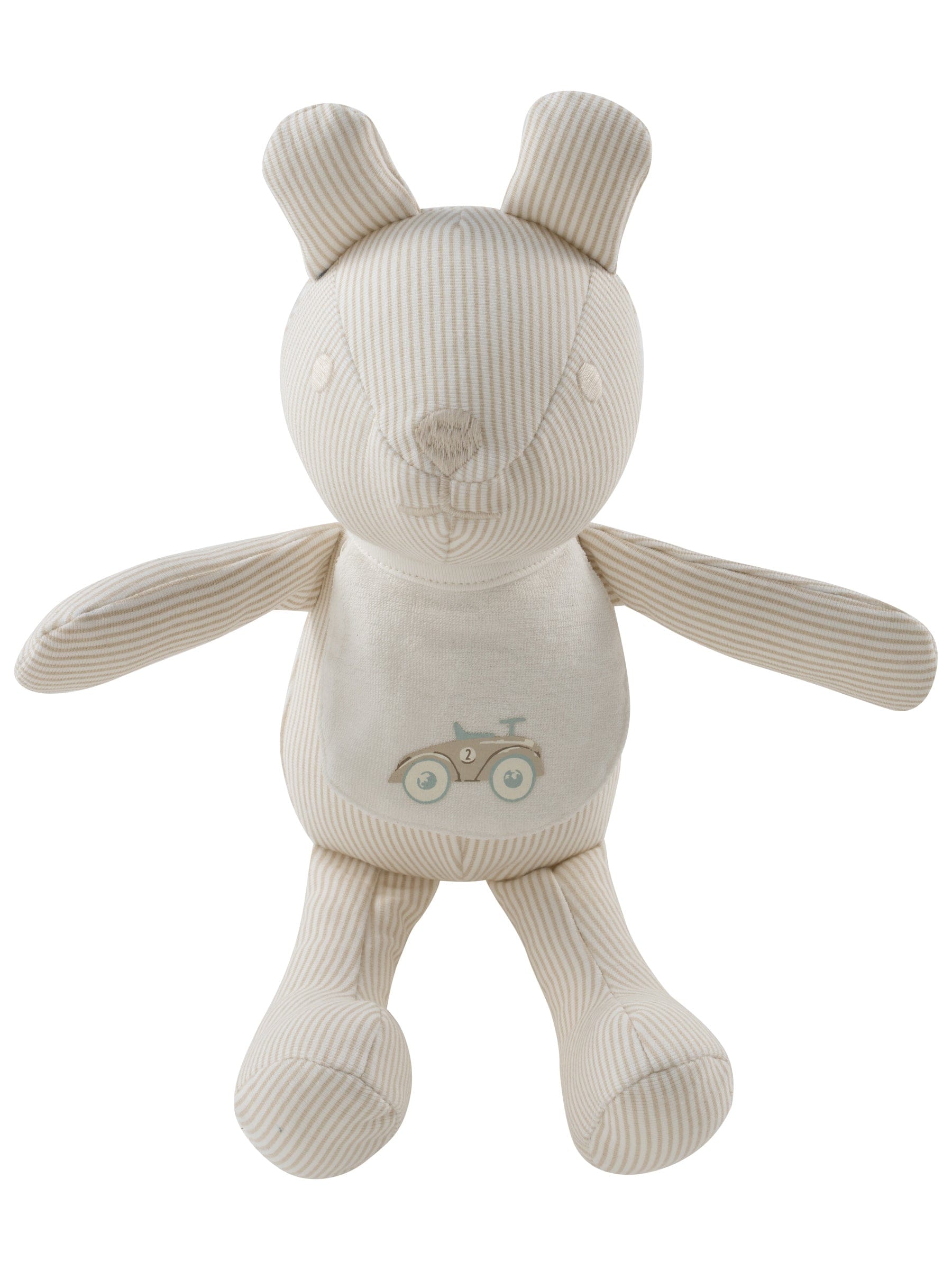 Carrera Pinstripe Teddy w/ Bib - Stone