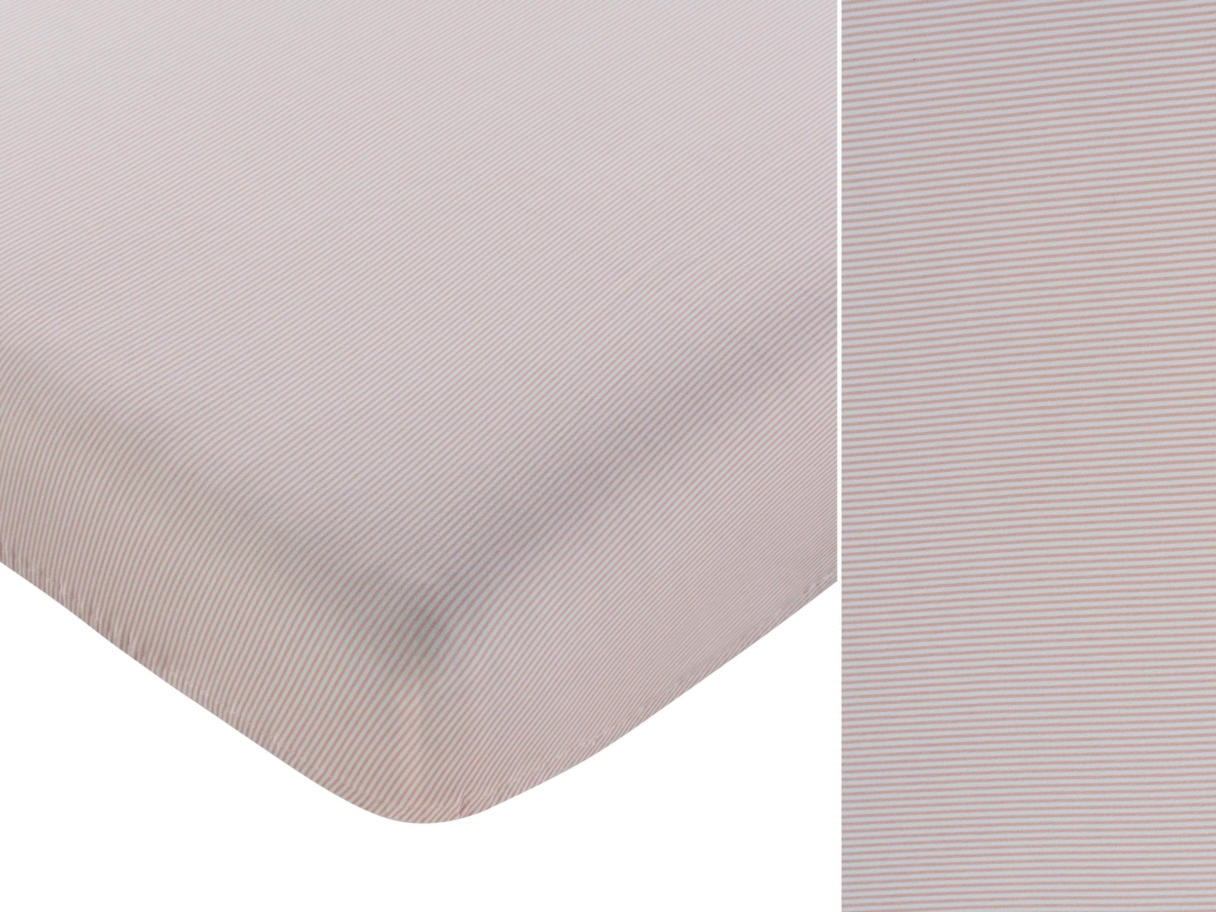 Carrera Pinstripe Fitted Bassinet Sheet - Pink