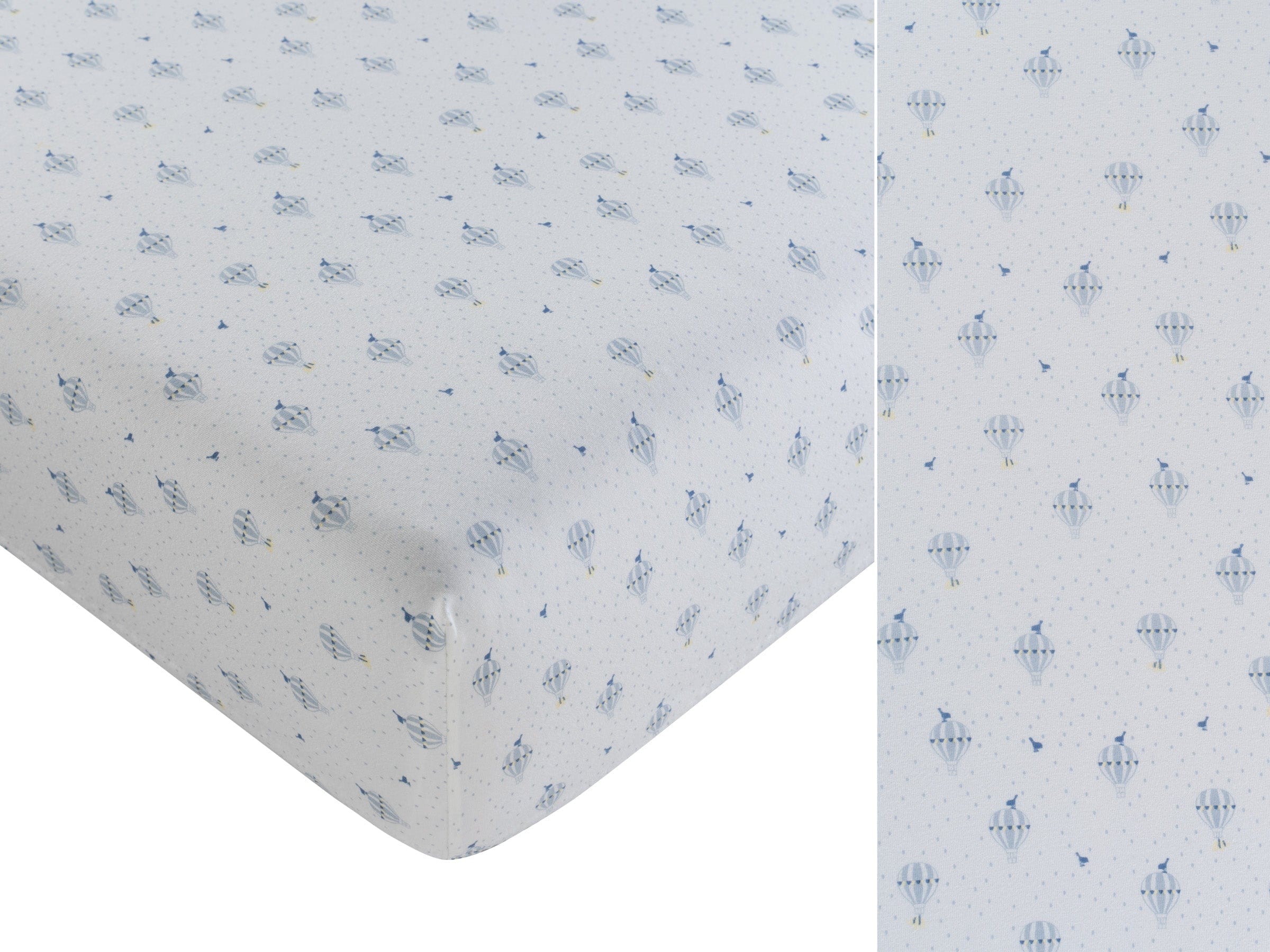 Up & Away Fitted Full Crib Sheet - Blue