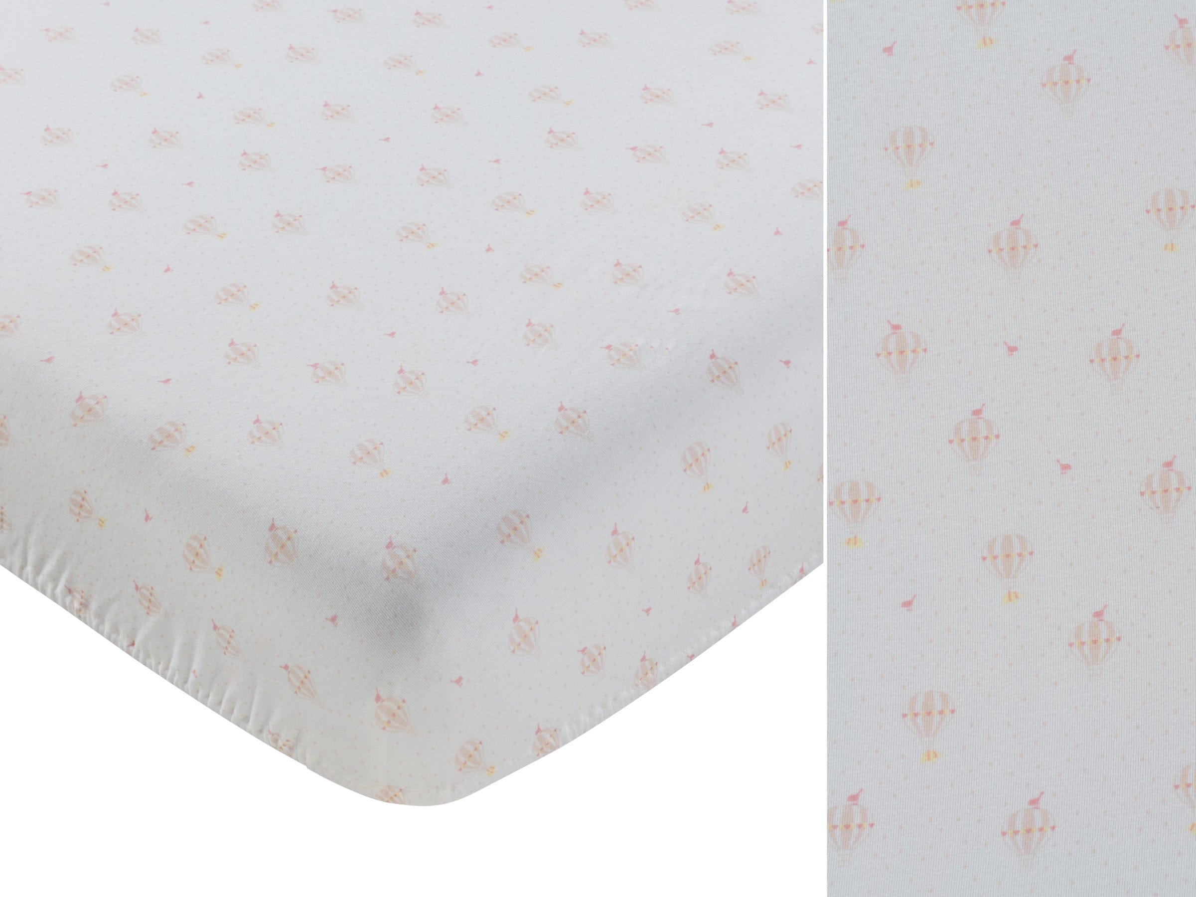 Up & Away Fitted Full Crib Sheet - Pink