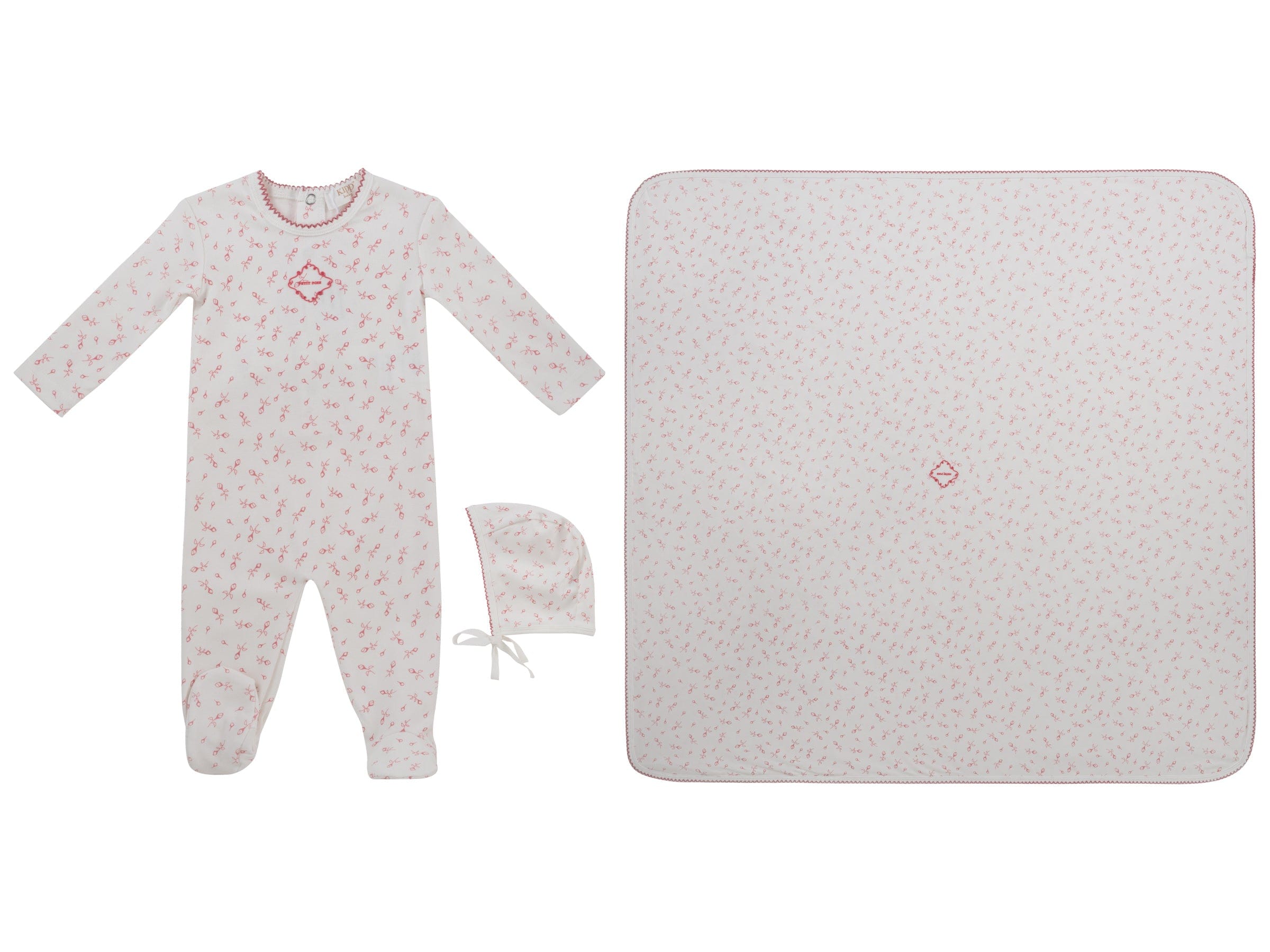 Petit Pois Footie 3PC Set - Pink