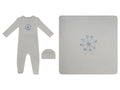 Carousel Footie 3PC Set - White Blue