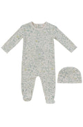 Sprout Footie + Hat - Blue