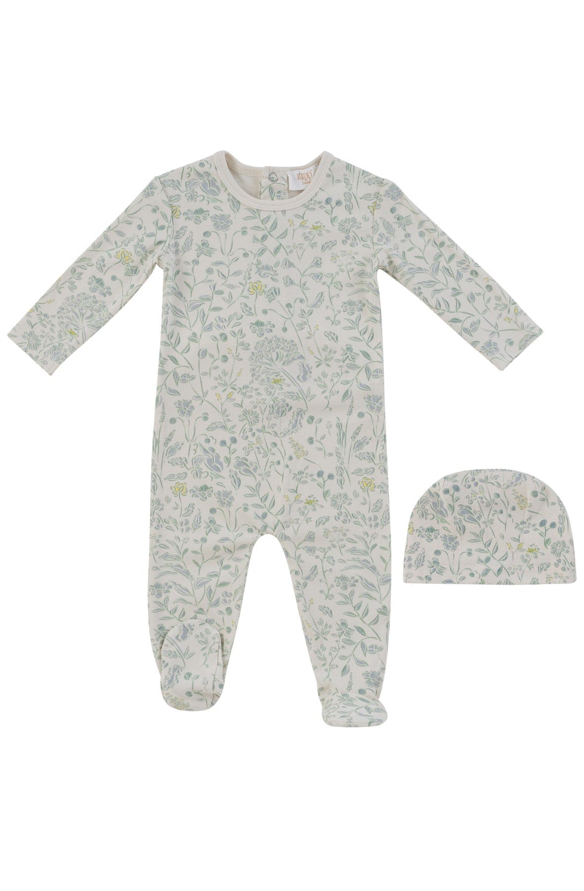 Sprout Footie + Hat - Blue