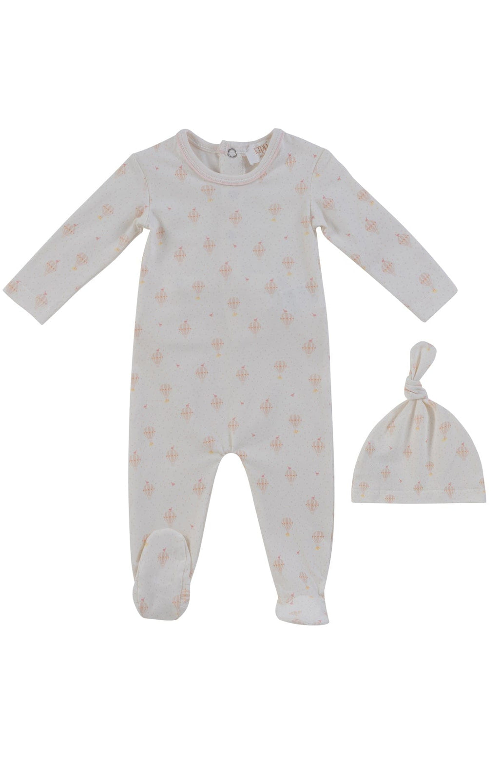 Up & Away Footie + Hat - Pink