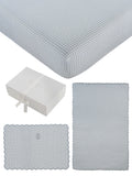 Teddy Au Pane 4PC Mini Crib Set - Blue