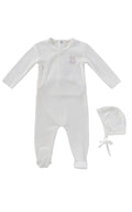 Teddy Wrap Footie + Bonnet - Pink