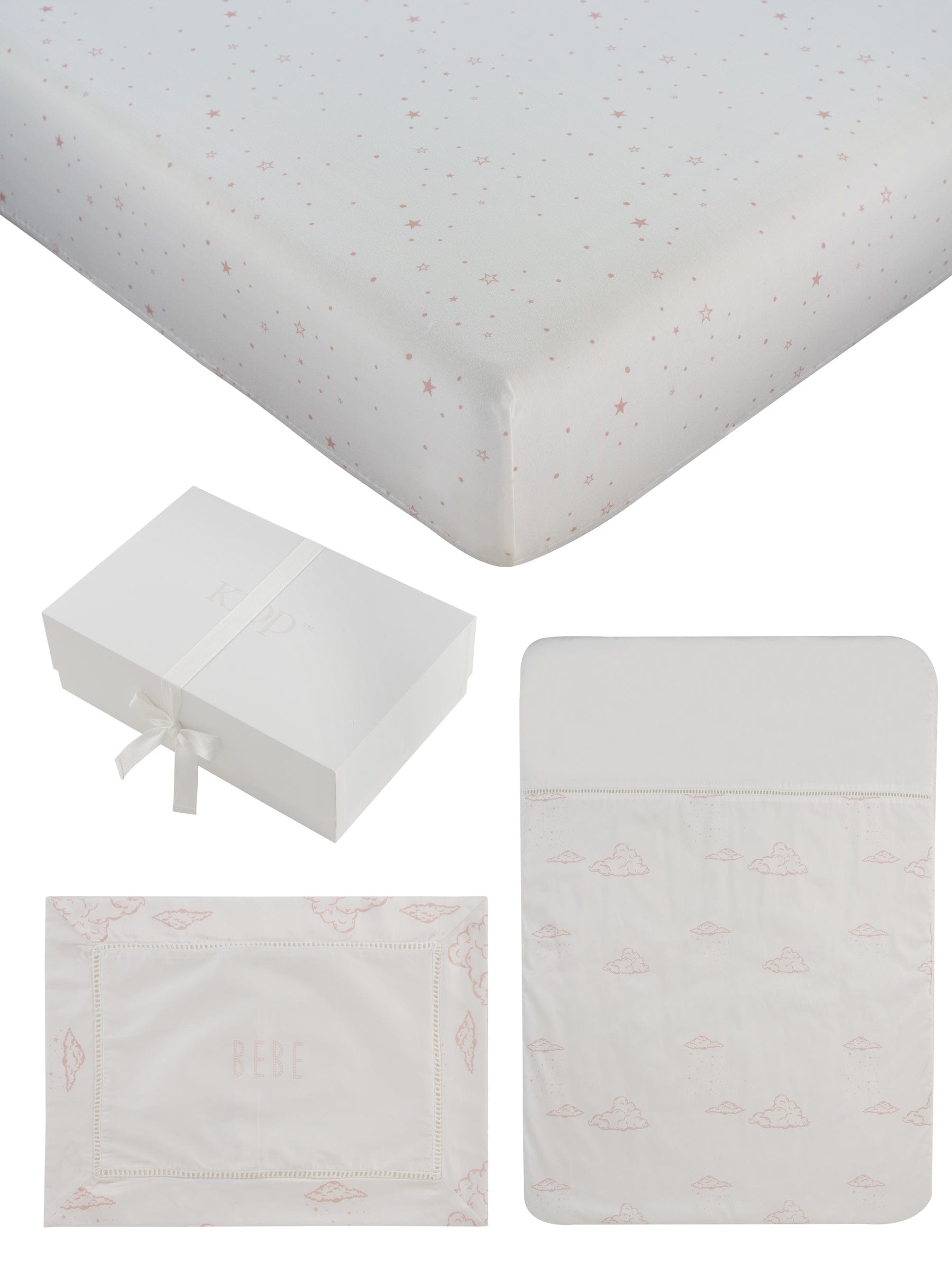 Starlight Mini Crib 4pc Set - Pink