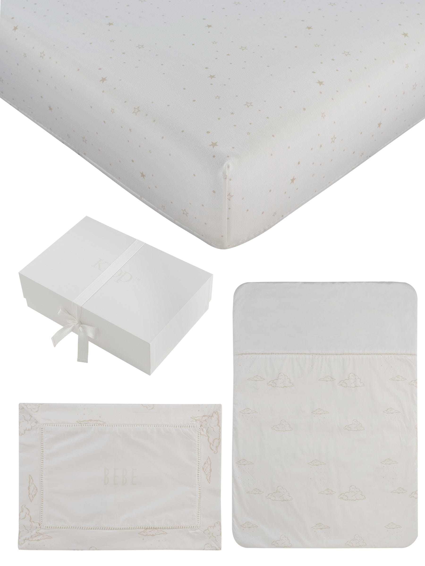 Starlight Mini Crib 4pc Set - Stone