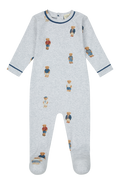 Crew Bear Footie - Grey/Blue