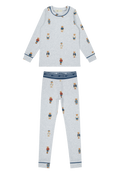 Teddy Crewneck Set - Grey/Blue