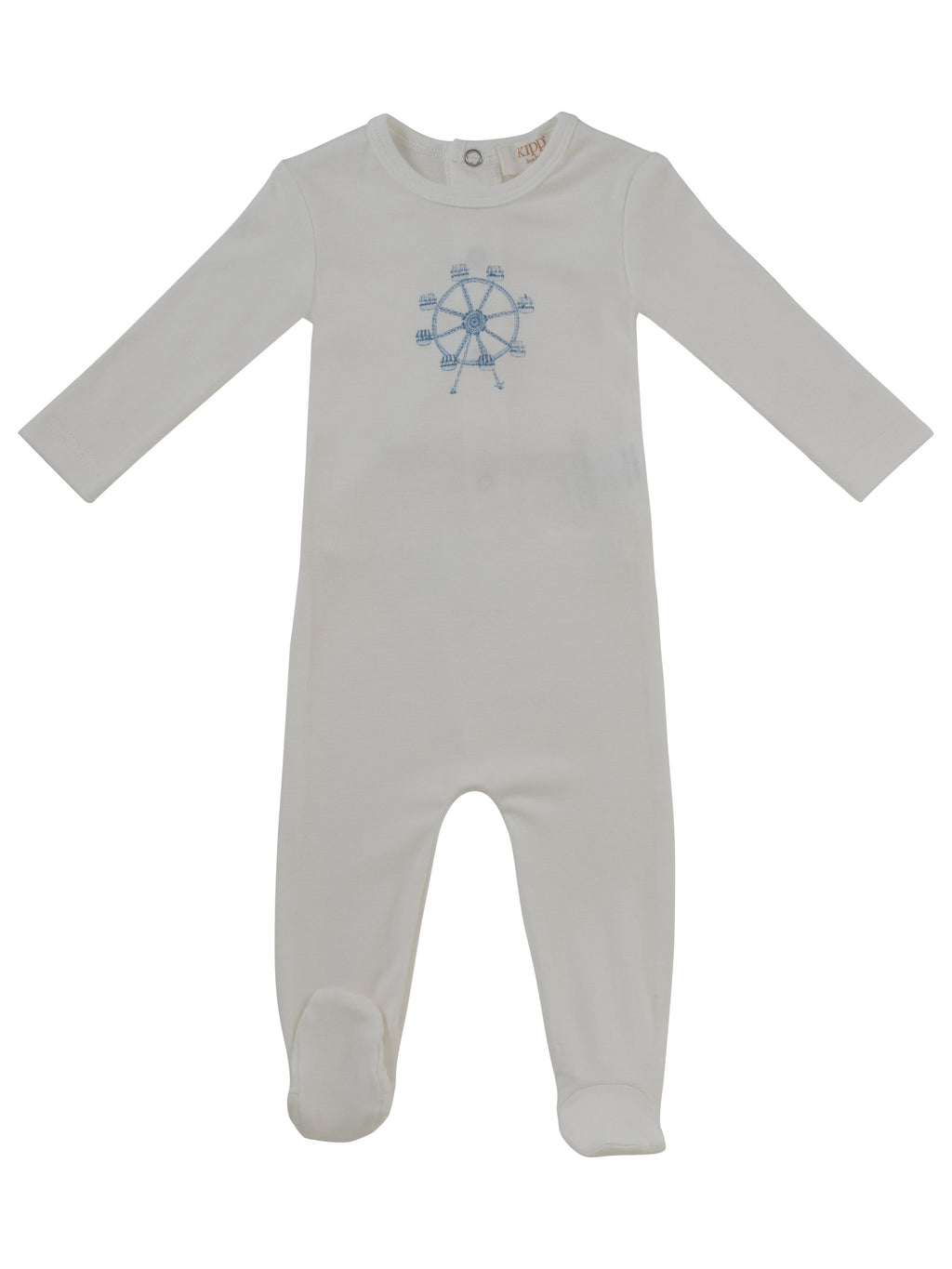 Carousel Footie - White Blue