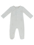 Petit Ours Pattern Footie - Stone