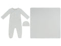 Petit Ours Pattern Footie, Hat & Blanket Set - Pink