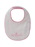 Woodland Toile Bib - Pink